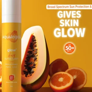 Aqualogica Sunscreen - SPF 50 PA++++ Glow+ Dewy Sunscreen with SPF 50 for UVA/B & Blue Light Protection  (50 g)